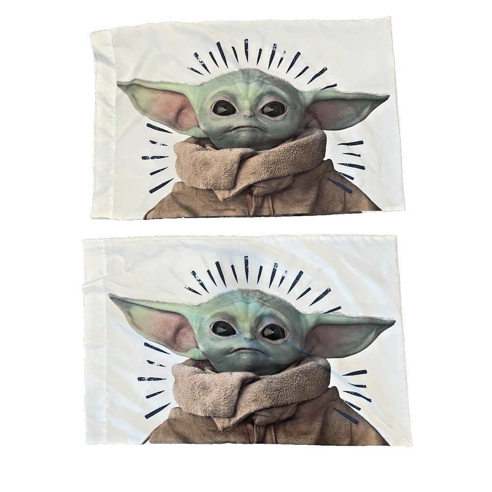 Star Wars Baby Yoda Grogu The Mandalorian 4 Pc FULL Sz Sheet Set Kids Bedroom